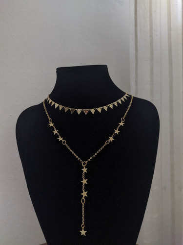 Collar Chokers Para Damas. Material Goldfield