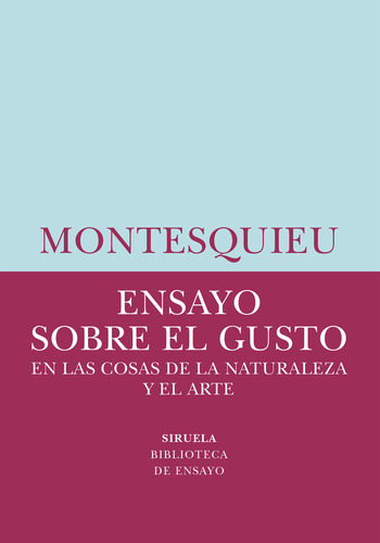 Libro Ensayo Sobre El Gusto - Montesquieu,