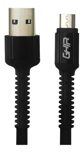 Cable Micro Usb B Macho Usb A Macho Ghia Gac-197n 1m Neg /v Color Negro