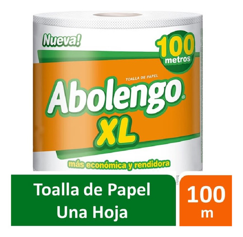 Toalla De Papel  Dh Xl Abolengo 1*100mt(3 Unidad) Super