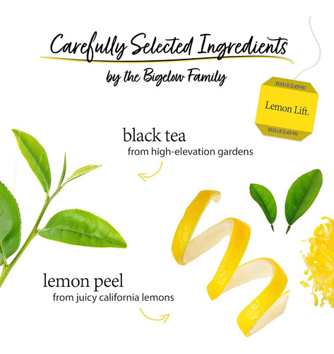 Bigelow Tea Lemon Lift Té Negro, Té Con Cafeína Con Limón, C