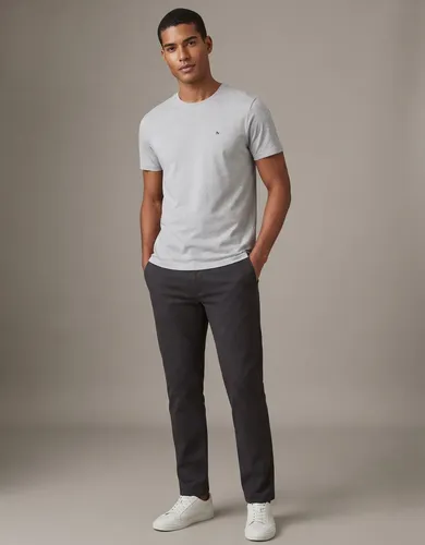 Camiseta Aramis Cinza Algodão Masculina Manga Curta Lisa Cinza M Masculino