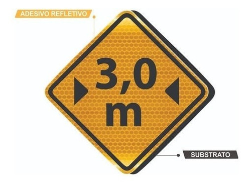 Placa Viária Largura Limitada Refletivo A-38 Ti