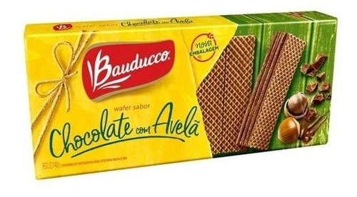 Imagem 1 de 1 de Biscoito Wafer De Chocolate Com Avelã Bauducco 140g