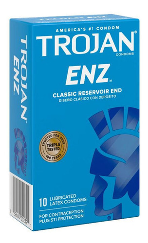 Condones Preservativos Latex Trojan Enz Classic 12 U