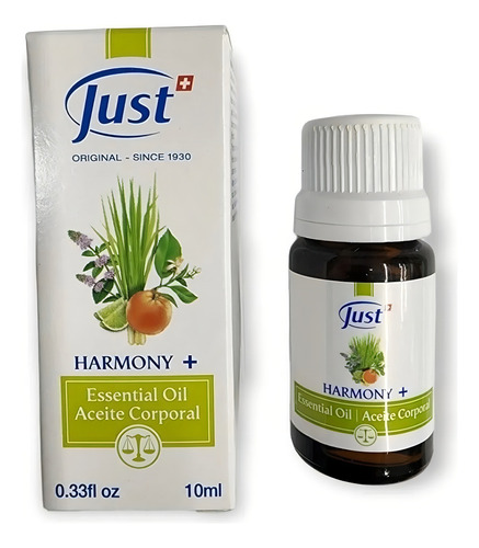 Aceite Harmony Just 10 Ml Aroma Fresco Y Energizante.