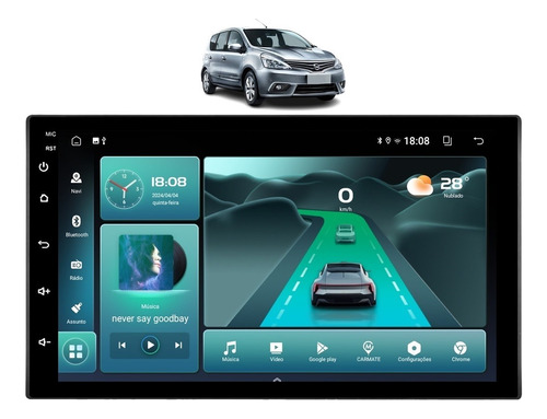Multimidia Tida Livina Nissan Android 13 Carplay 7 Polegadas
