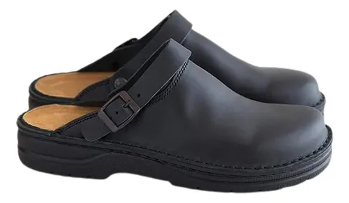 Pantuflas Cuero Pu Flexible Confortable Moda Casual Hombre