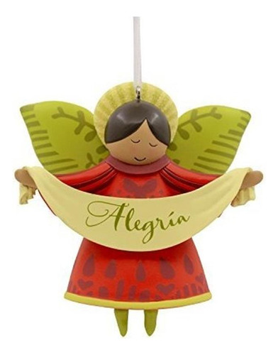 Adorno Navideño De Hallmark Vida Alegria Angel, Idiom