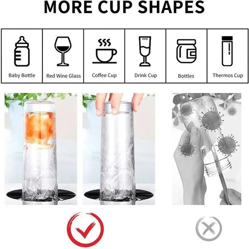 Lava Copas Automático Para Bachas De Cocina Enjuagadora