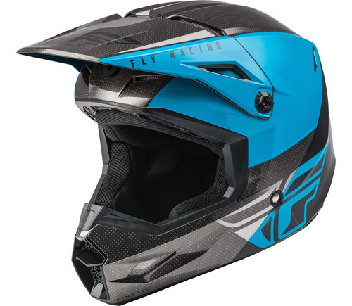 Casco Fly Racing Kinetic Straight Edge Azul/gris/negro Tamaño del casco 2X