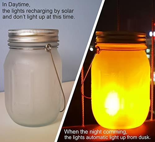 Aobik Solar Mason Jar Luces, Solar Fairy Firefly Led Luces D