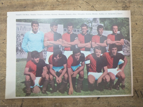 Recorte Newell's Old Boys Equipo Metropolitano 69 Traverso 