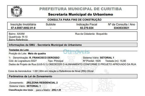 Imagem 7 de 13 de Terreno À Venda, 404 M² Por R$ 1.100.000,00 - Xaxim - Curitiba/pr - Te0359