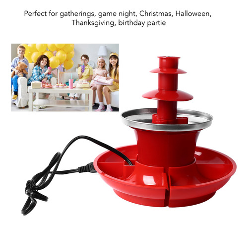 Fuente Chocolate Fondue Para Hogar Fiesta De Tres Capas