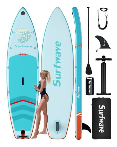 Tabla Remo Inflable 11 X 32 6 Pie Sup Aleta Extraible Paleta