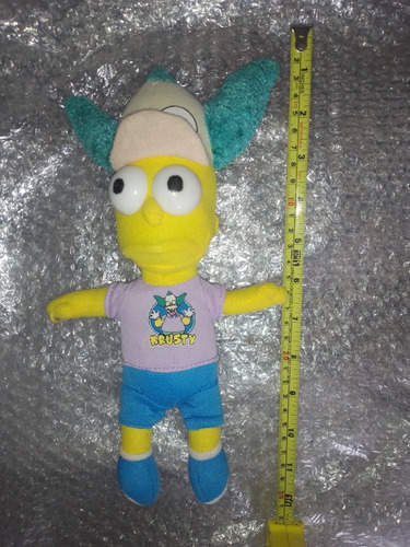 Muñecos De Peluche De Los Simpson Bart Y Marge (Usado)