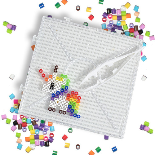 Kit Midi 2900 Pz Perler Hama Beads + Base, Pinza, Llaveros