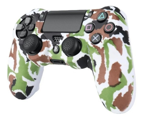 Funda Joystick Ps4 Silicona Camuflado Gamer