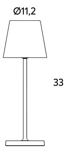 Luminária De Mesa Tina Interlight Abajur Sem Fio Vermelho