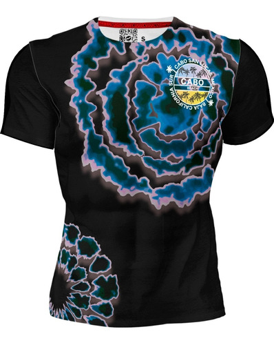 Playera Full Print Cabo San Lucas Palmeras Bech Tie Dye 