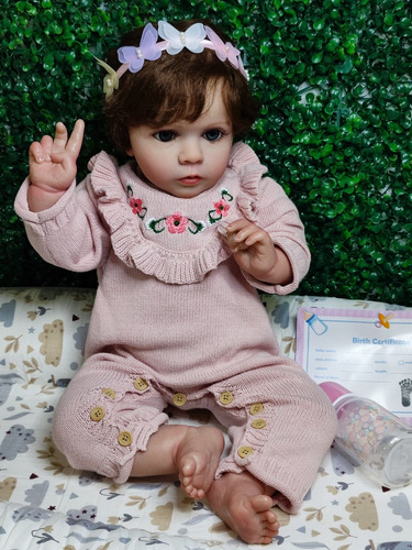 Muñeca Bebe Reborn Cuerpo Suave Venas Visibles Realista Pelo