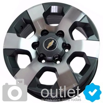 Imagem 5 de 9 de Calota Miolo Tampa Roda S10 Lt Ltz 2012 2013 2014 2015 Prata