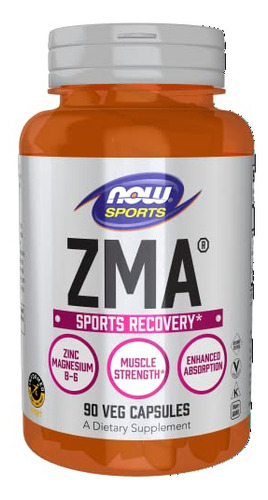 Suplemento Now Sports Nutrition Zma (zinco, Magnésio) 90 Cáp