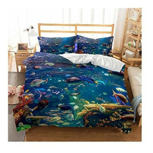 Fundas Para Edredones - Ocean Life Bedding Set Queen For Boy