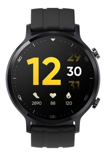 Imagen 1 de 4 de Smartwatch Realme Watch S 1.3" caja de  aleación de aluminio black, malla  black de  silicona y bisel  black RMA207