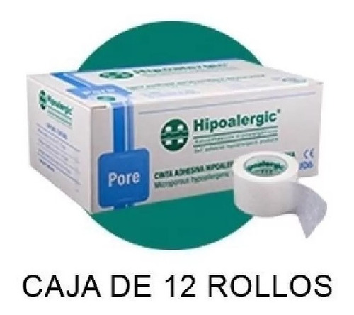Hipoalergic Pore 2,50 Cm X 9 Mt Caja X 12 Rollos 