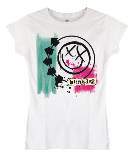 Polera Mujer Blink 182 Flag Logo Punk Abominatron