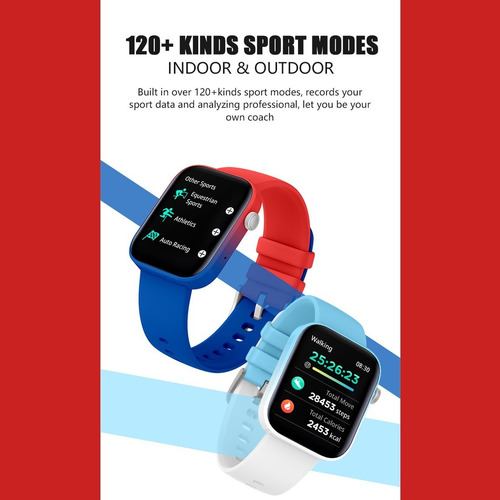 Reloj Smart Watch Sport P43 Fralugio Full Touch Hd Ejercicio