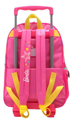 Mochila Barbie Estrellas Escolar Carro 16 Pulgadas Wabro Color Rosa