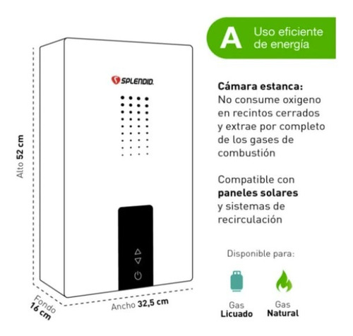 Calefont 10 Litros Tiro Forzado Gas Licuado Solar Template