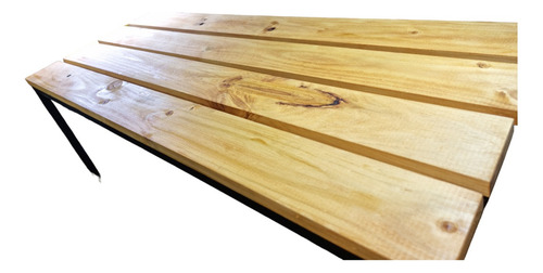 Banca De Madera Realizada Con Pino, Barnizado