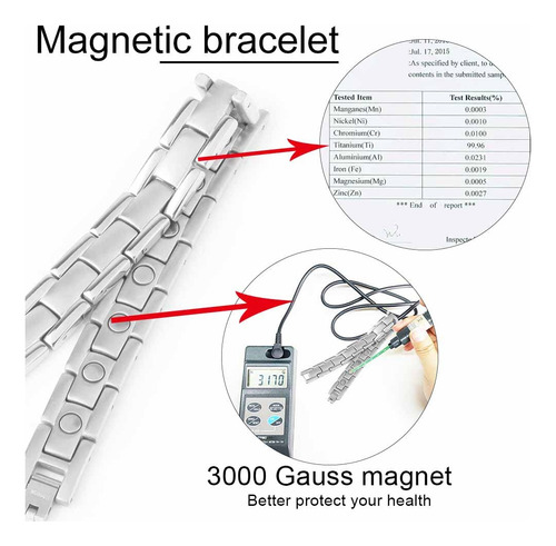38 Pulsera De Plata De Línea De Titanio Para Hombres Pulser