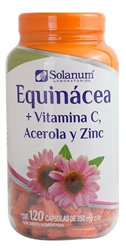 Solanum Equinacea + Vitamina C 120 Caps Sabor Sin Sabor
