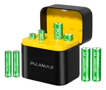 Comprar El Cargador De Baterías Recargables Pulimax Incluye 1 Cargador Y 8 Baterías Recargables, Baterías Recargables 4Aa y 4Aaa ,Batería De Litio De 1.5v, 5v 3a Se Puede Cargar Completamente En Sólo 3 Horas.