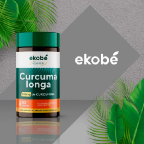 Cúrcuma Longa Ekobé 130mg -antioxidante Natural -30 Cápsulas Sem Sabor