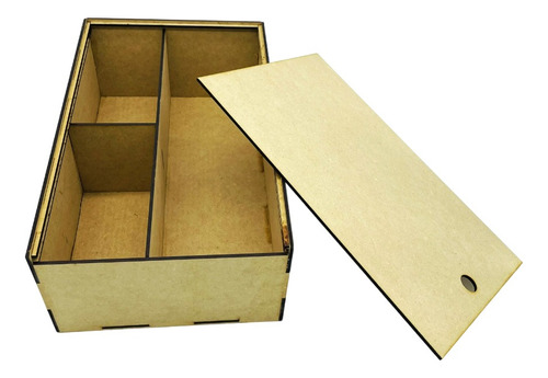 3 Cajas Para Vino Madera (mdf) Con Diviciones, Tapa