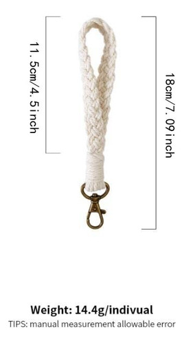 Llavero De Macramé Bohemio For Mujer, 6 Piezas