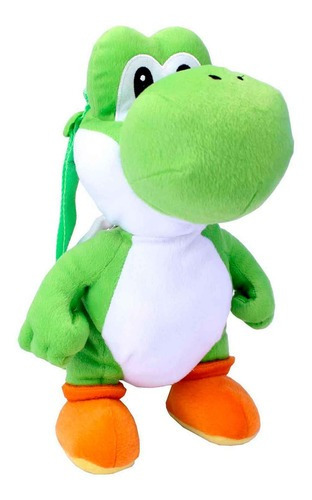 Mochila Yoshi Peluche Infantil De Viaje Para Niño Color Verde