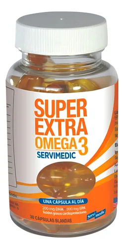comprar Servimedic Super Extra Omega 3, 30 Cápsulas Sabor Sin Sabor
