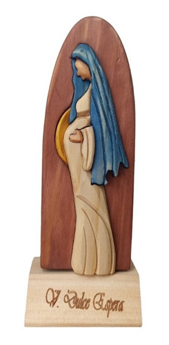 Virgen De La Dulce Espera (mediana) - Artesanias En Madera