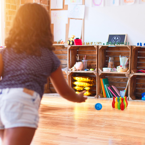 1 Juego De Bolos Divertido, Minijuego De Bolos, Juguete Educ
