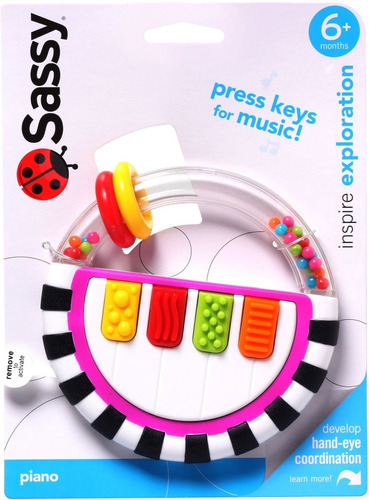 Piano Sassy Para Niños Sonajero Musical Didactico Bebes