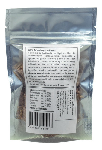 Imagen 7 de 8 de Tubifex Liofilizado Iki Premium De 52g Y 2 Artemia 6g/120ml