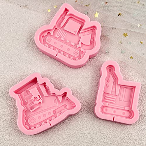 Molde Para Fondant Para Excavadora Con Dibujos Animados Para