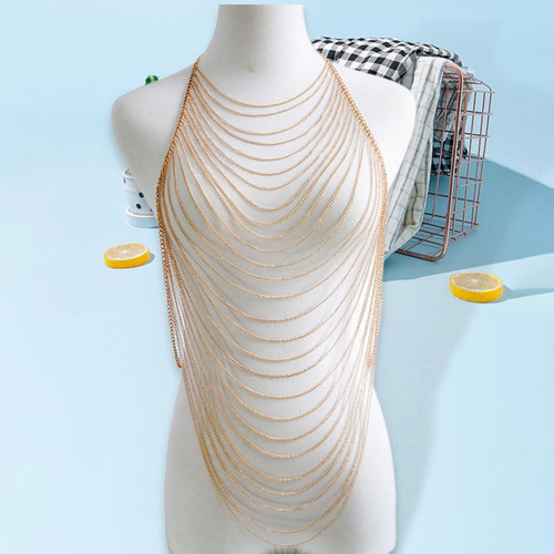 Cadena Para El Cuerpo Para Mujer, Cadena Para El Pecho Sin
